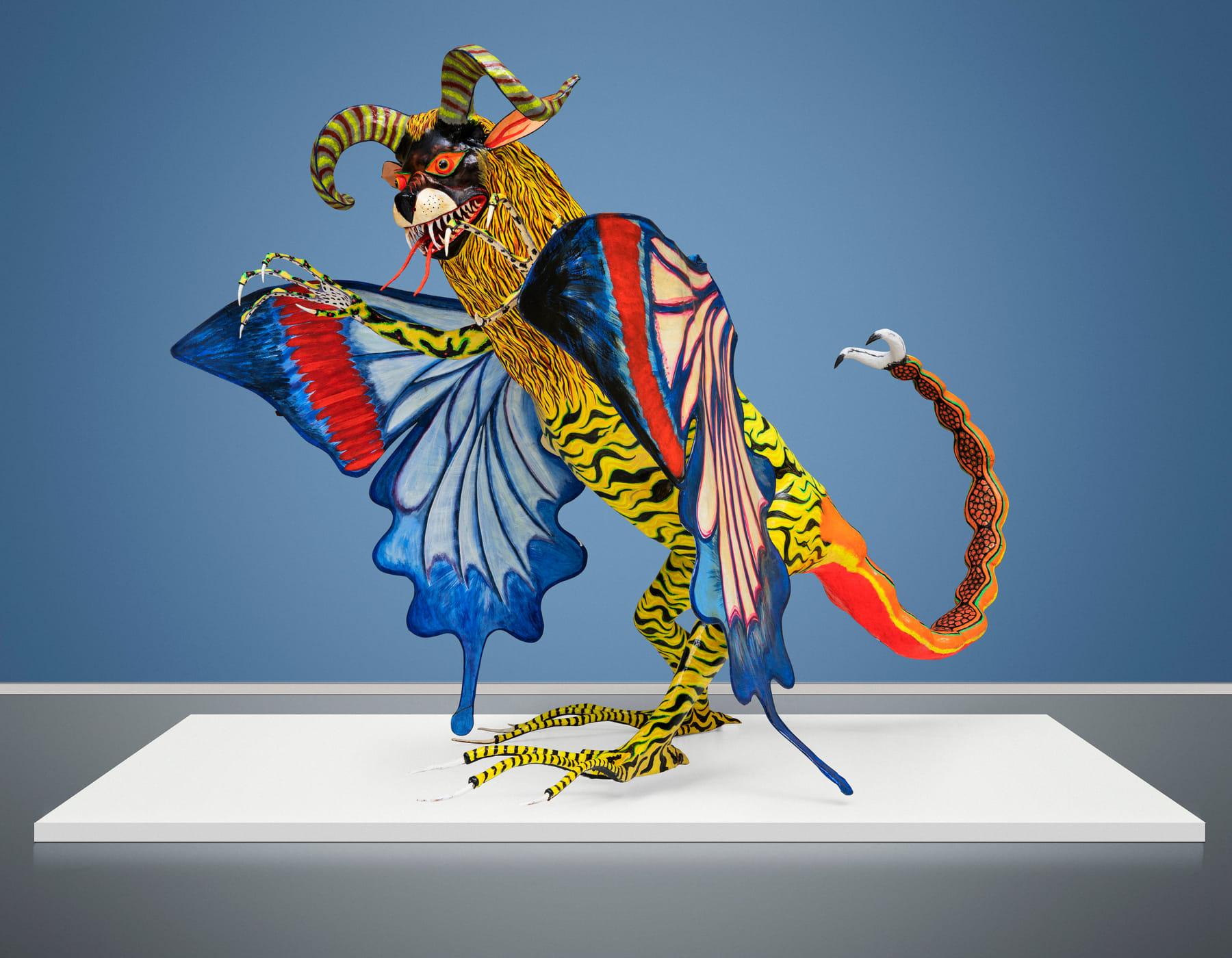 Dit monster gemaakt van papier-maché, met horens van een steenbok, poten van een hagedis, een staart van een schorpioen en vleugels van een vlinder, is bedacht door Pedro Linares. Hij kreeg tijdens een koortsnacht visioenen van dit hybride wezen.